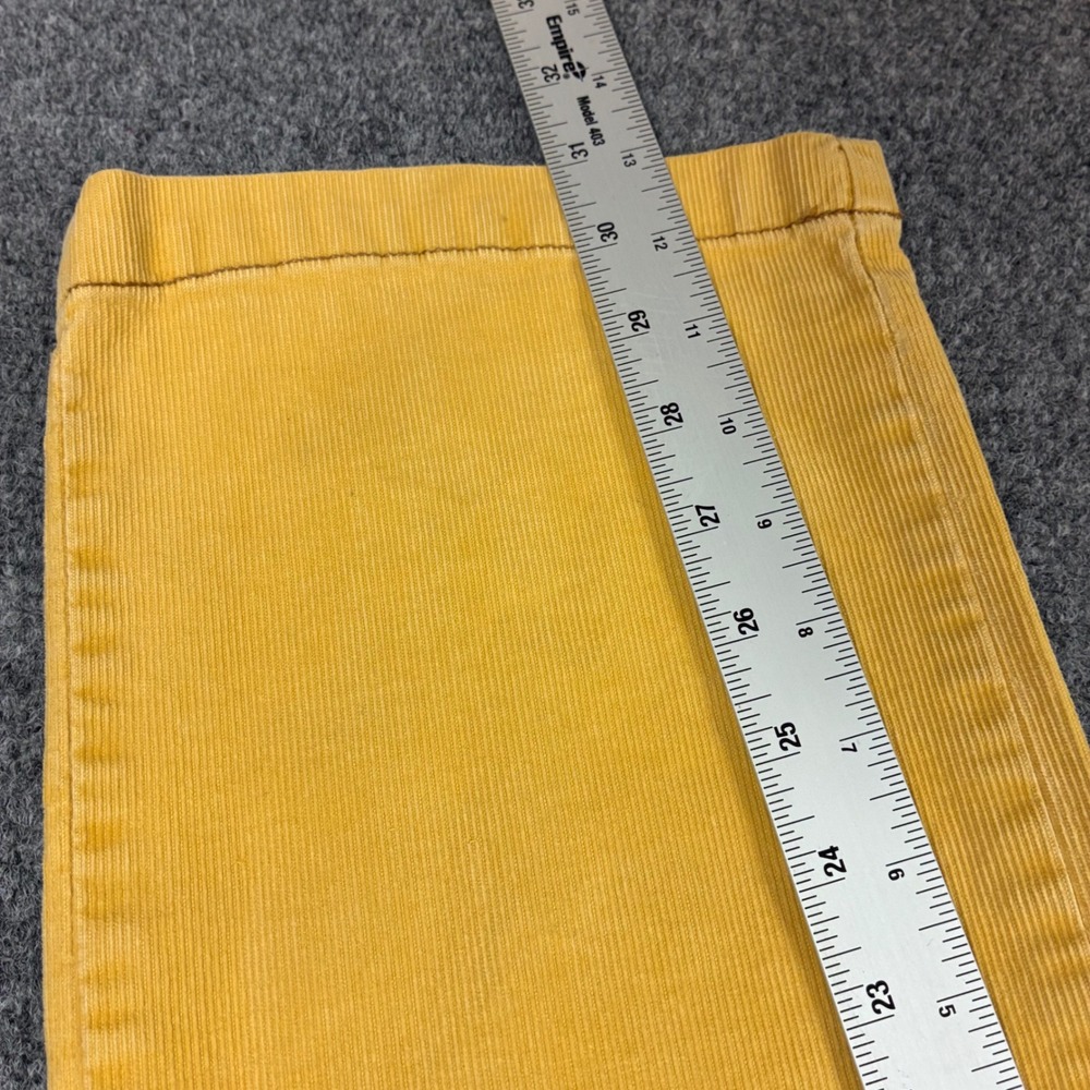 Vintage Prana Women Mustard Yellow Corduroy Straight Leg Pant 6 Boho Outdoor - Picture 5 of 10